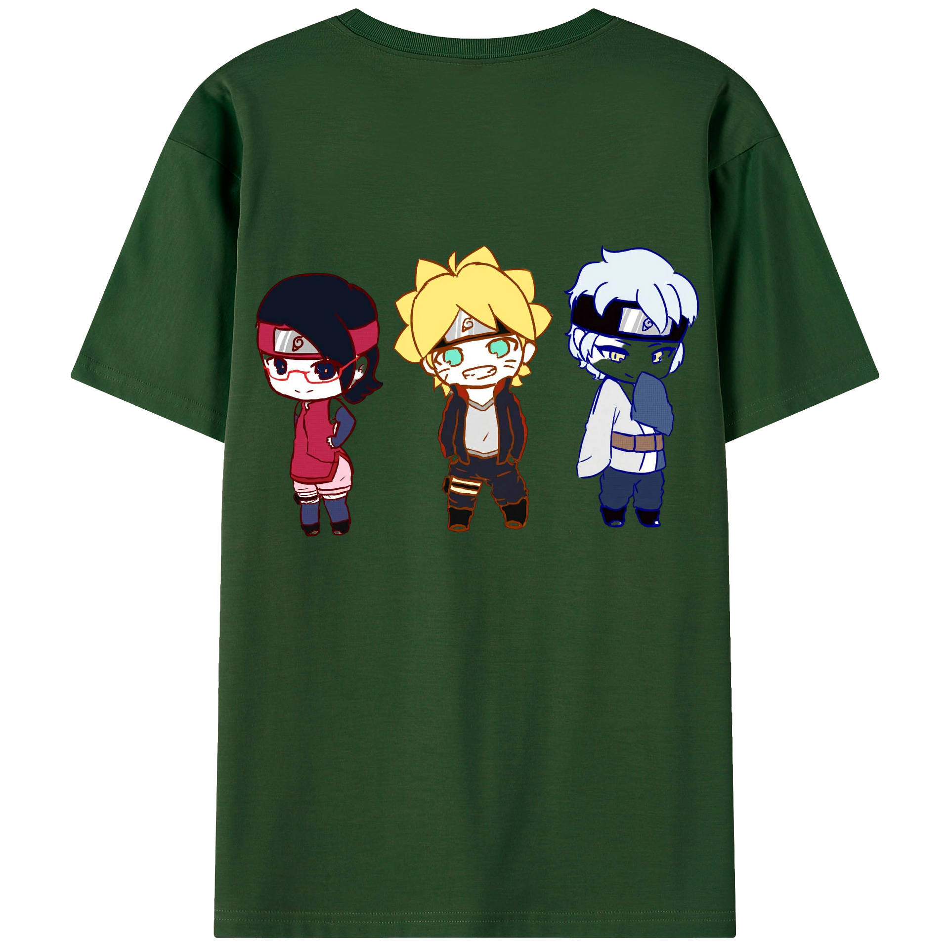 （画像用） NARUTO -ナルト- うずまき ボルト Uzumaki Boruto 綿100％半袖Tシャツ（背面プリント）